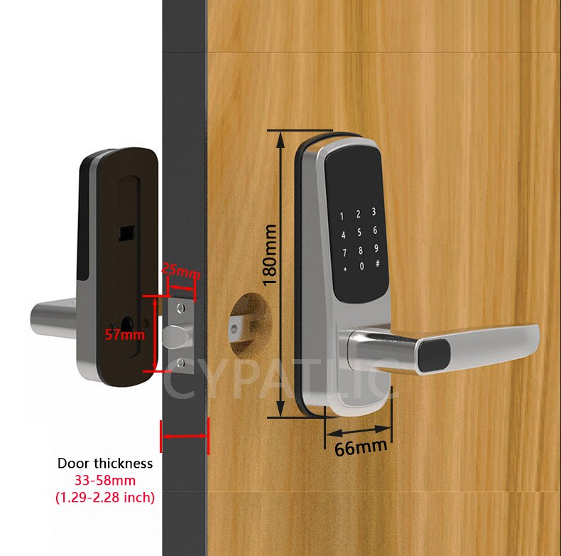 Tthotel Online Cloud Bluetooth Knob Door Lock for Wooden Door