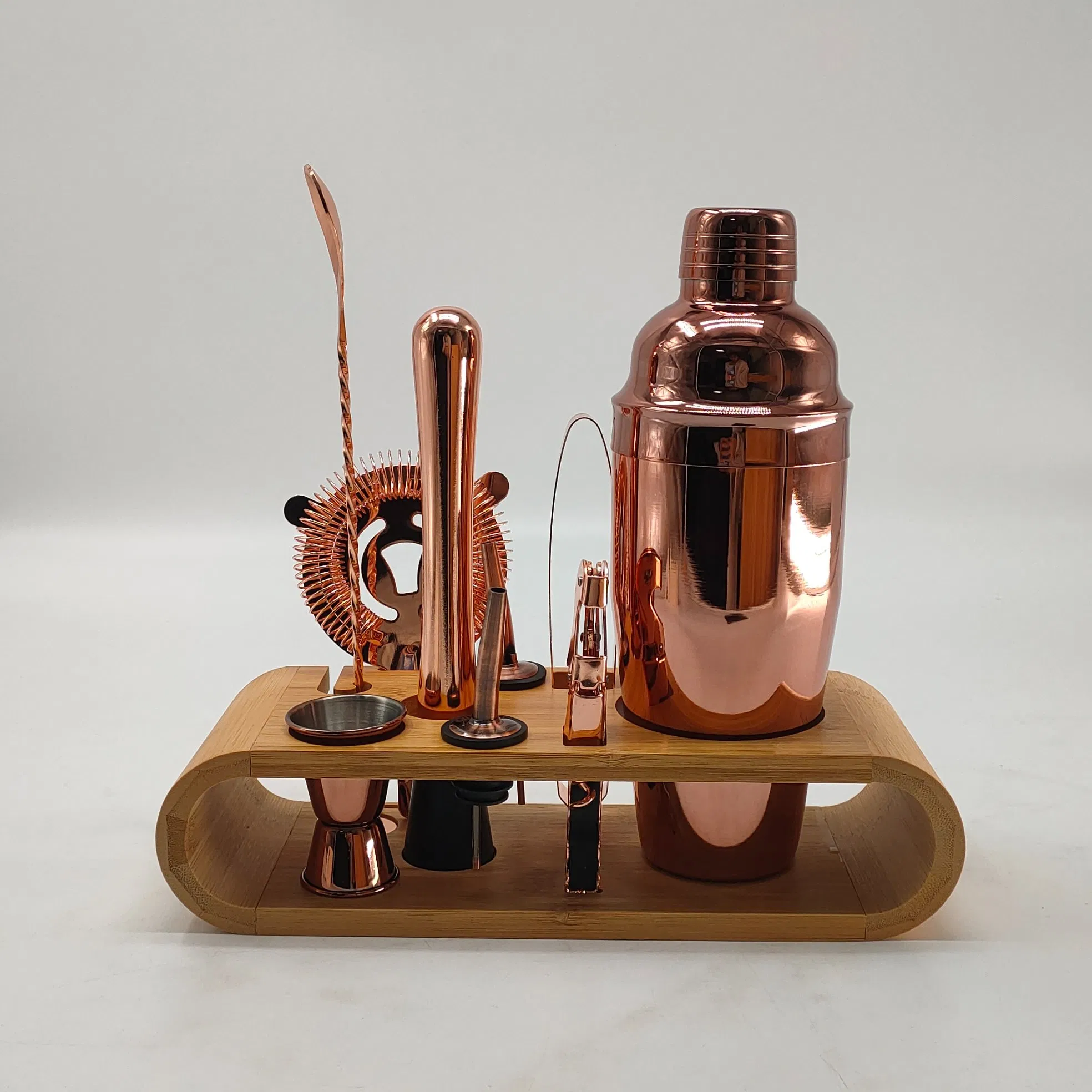 Bartender Kit 10-Piece Boston Cocktail Shaker Set Stainless Steel Drink Kit