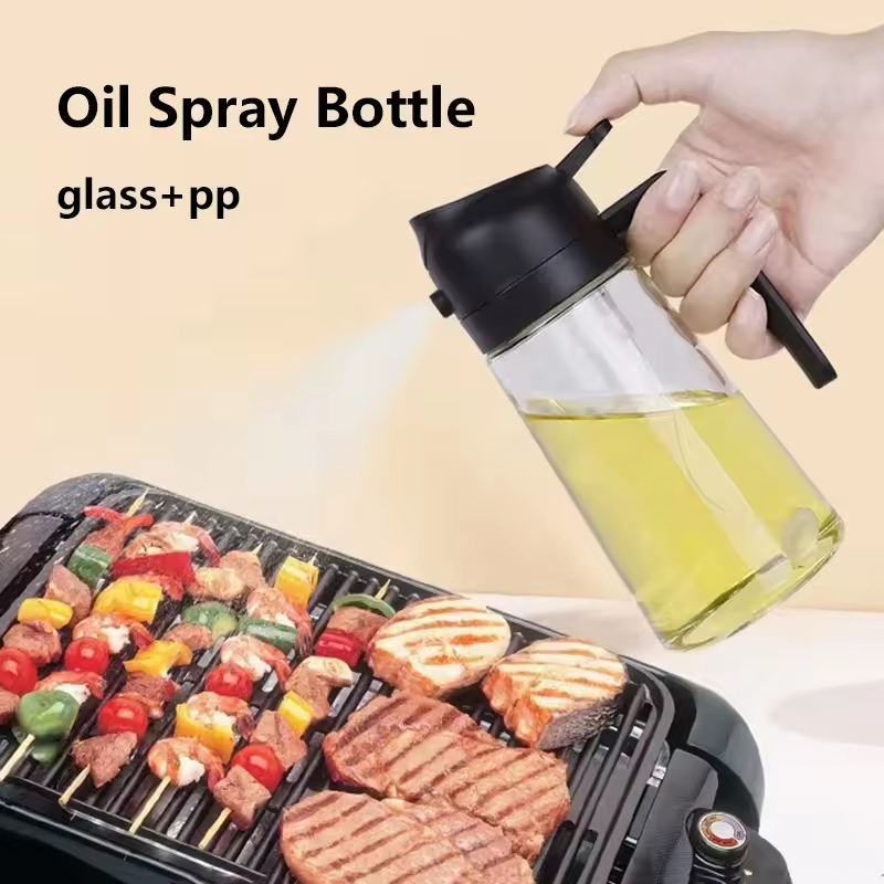 470ml Glass Oil Spray Bottle for Cooking BBQ Olive Oil Dispenser Oil Sprayer Bottle Kitchen Tools