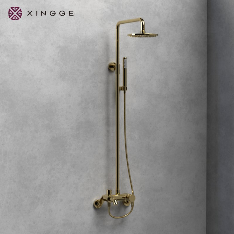 Matte Black Bathroom Sanitary Ware Shower Faucet Temperature Shower Set Waterfall Rain Water Proof Luxury Shower Set