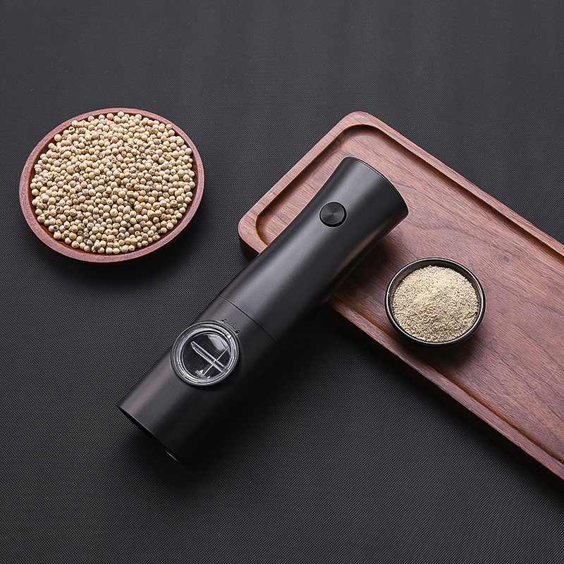 Electric Portable Pepper Salt Mill Grinder Adjustable Mill Automatic Pepper Salt Grinder Handheld Crusher