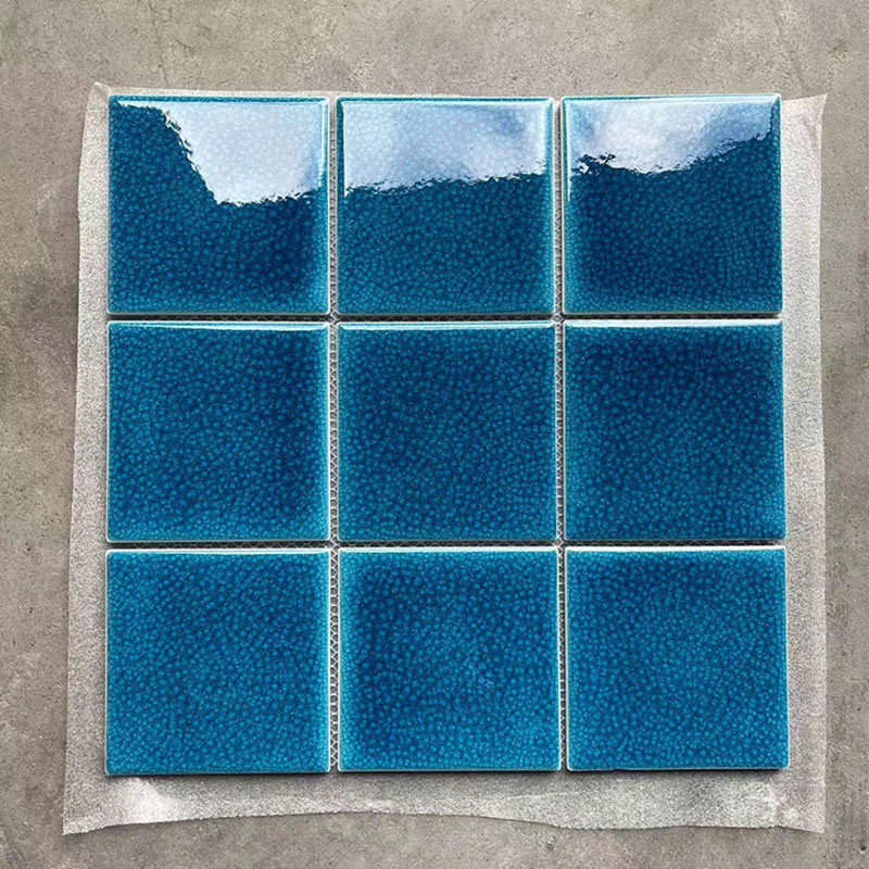 Thick Ice Crack Shower Bathroom Green Mosaic Wall Art Mirror Tiles Glass