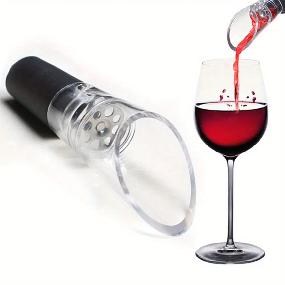 Red Wine Air Aerator Bottle Stopper Decanter Pourer Wine Aerator with Aerating Pour Spout Plastic Acrylic
