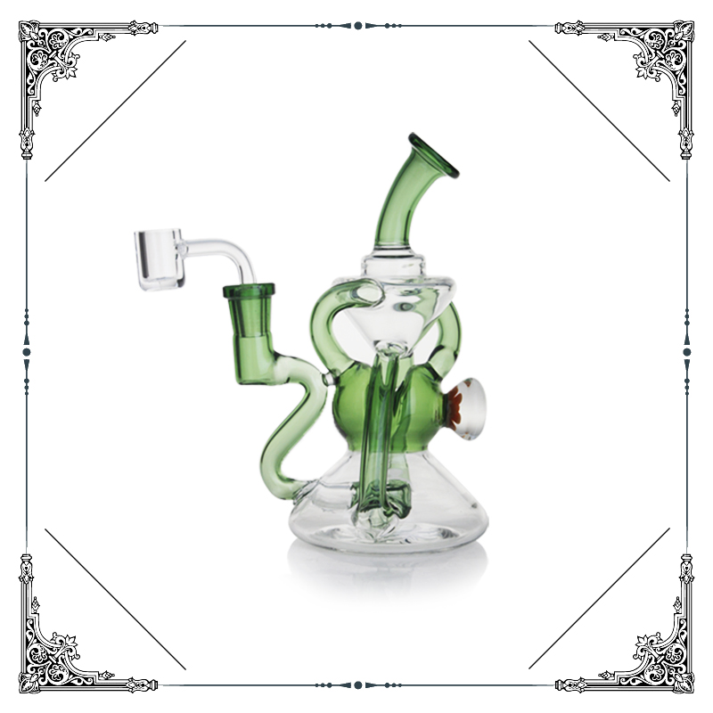 7.5" Small Showerhead Perc Glass Smoking Water Pipe Hand DAB Oil Rig Burner Recycler in Stock