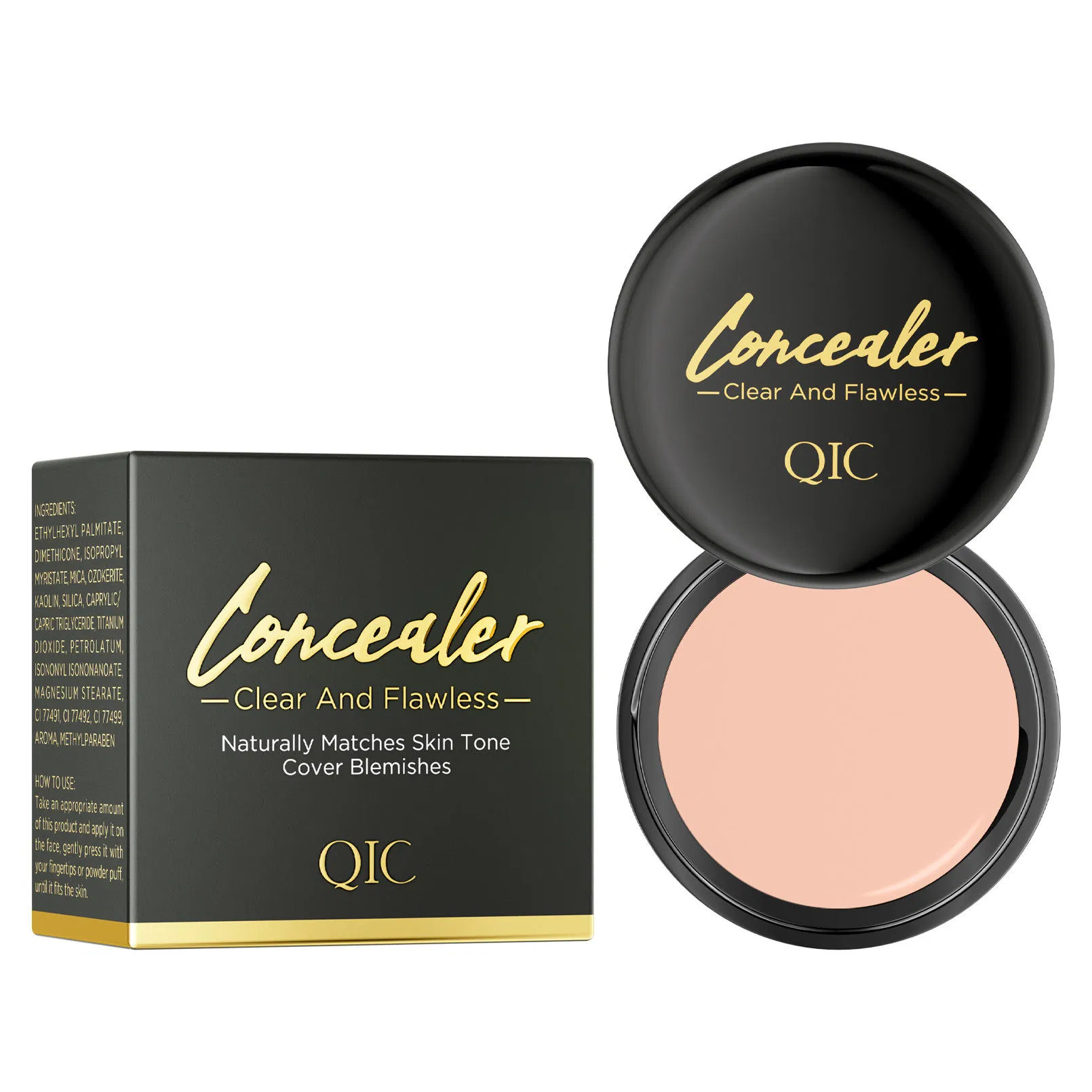 Three-Color Concealer for Dark Circles and Blemish Coverage