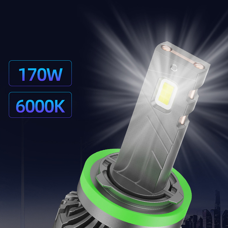 Мощная светодиодная фара H7 180W с двойной медной трубкой