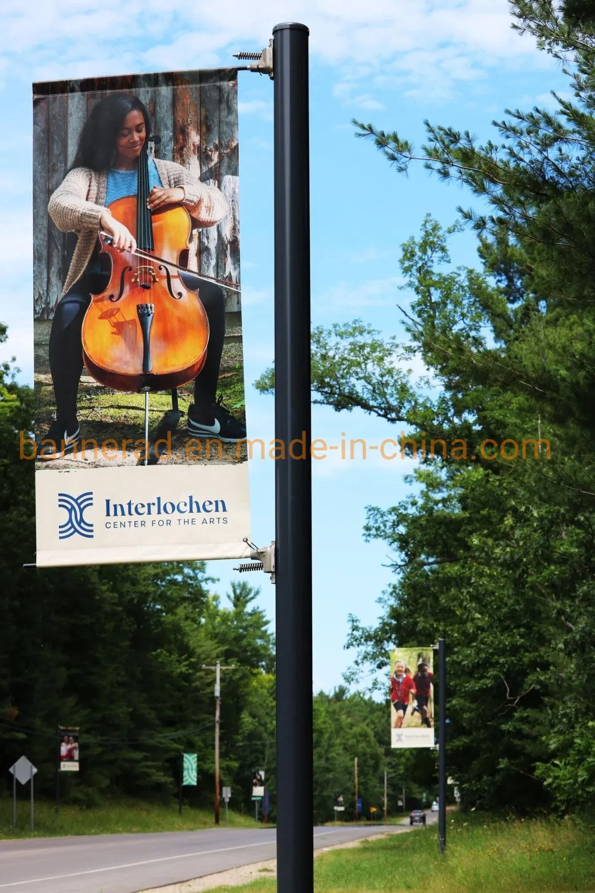 Outdoor Street Light Pole Advertising