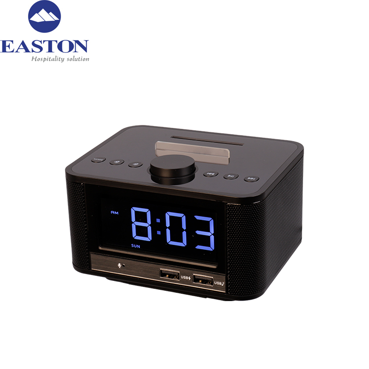 Hotel Bluetooth Docking Station Clock with Snooze Sleep Function