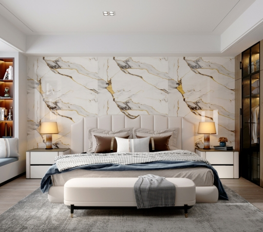 Textured Marble PE Foam Wall Stickers for Living Room