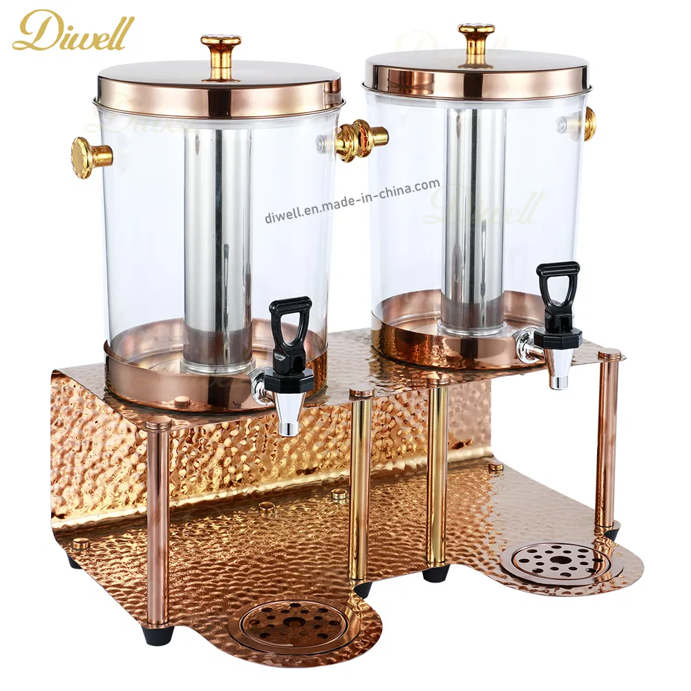 Newest Design Luxury Rose Gold 16L Chilled Juice Dispenser for Buffet Restaurant