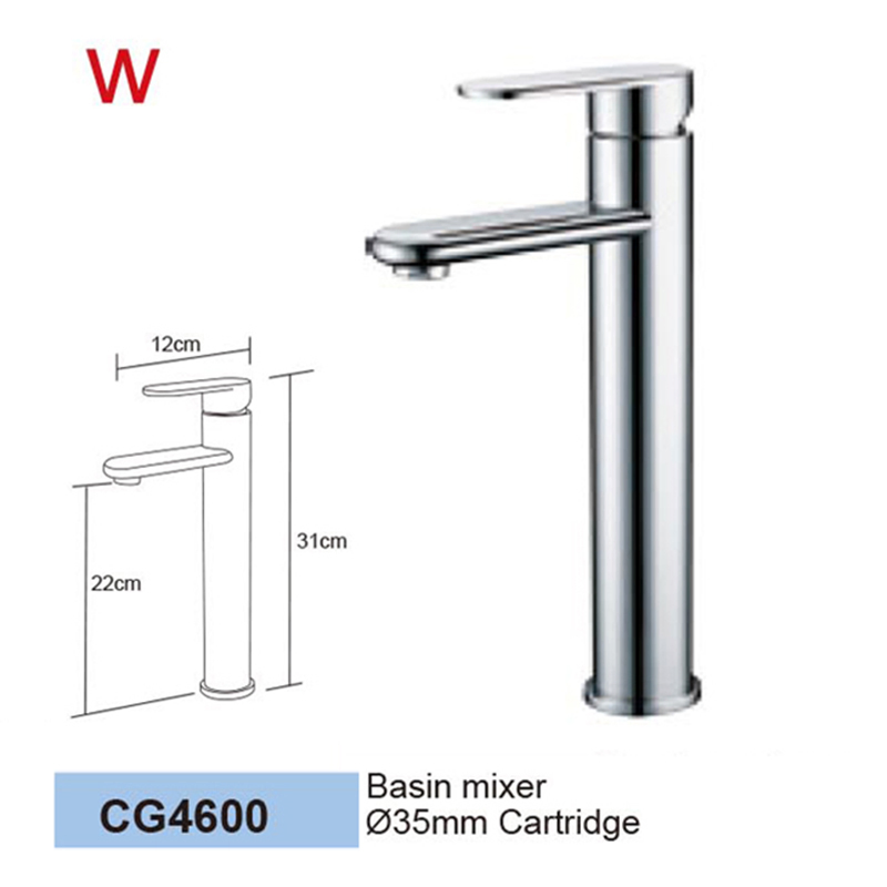 Modern Style Cold and Hot Handle Basin Watermark and Wels Faucet