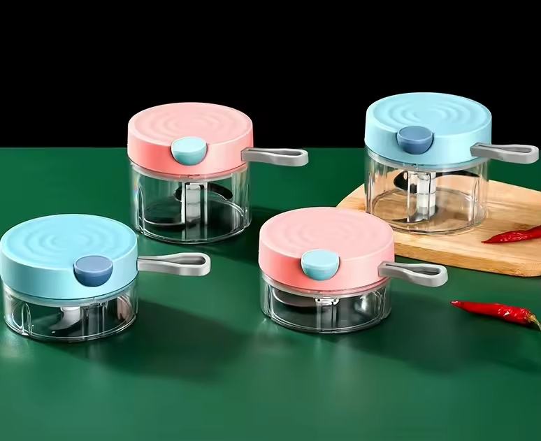 Manual Garlic Mincer Mini Garlic Grinder Press Home Hand Pull String Vegetable Fruit Onion Cutter Masher Grinder