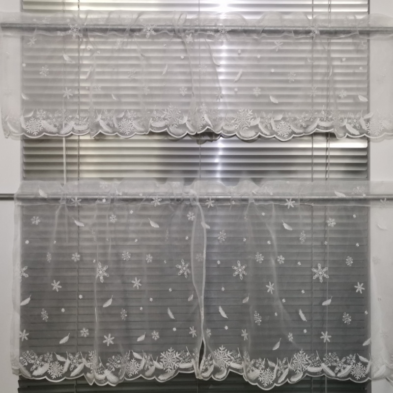 Manufacturers Directly Supply Polyester Lace Digital Printing Kitchen Short Curtain Exquisite Embroidered Small Kitchen Curtain