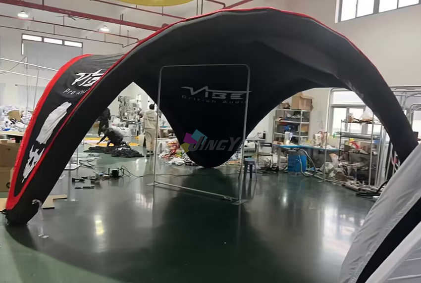 OEM Inflatable Exhibition Sport V Canopy Tent Advertising Air Sealed Marquee Gazebo Canopy  with blockout top