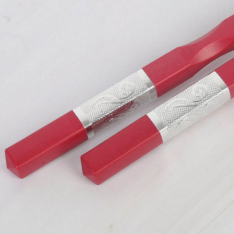 Elegant Red Gold Plated Fiberglass Chopsticks for Wedding Gift Favors
