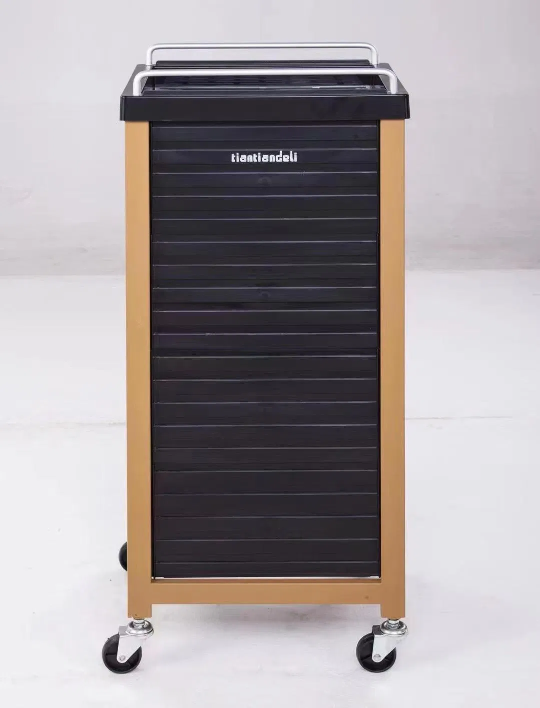 Golden Stainless Steel Barber Beauty Stylist Folding Stand Suit Case Holder Dressing Hair Salon Trolly Cart Hair Extensions