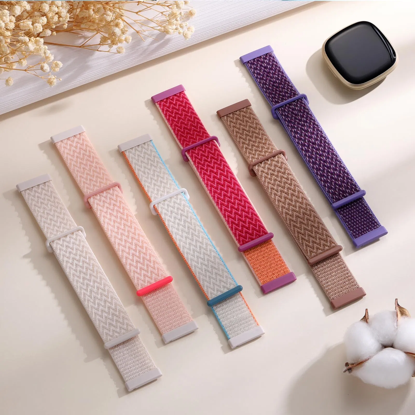 Sport Fabric Nylon Woven Watch Strap Band for Fitbit Apple Huawei Watches