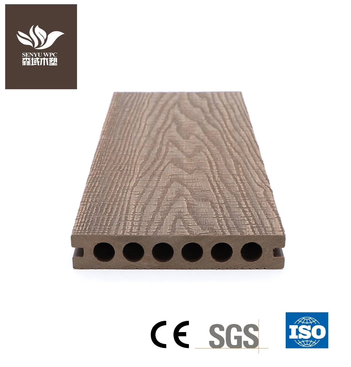 WPC Board Wood Grain Wood Flooring Plastic Composite Decking