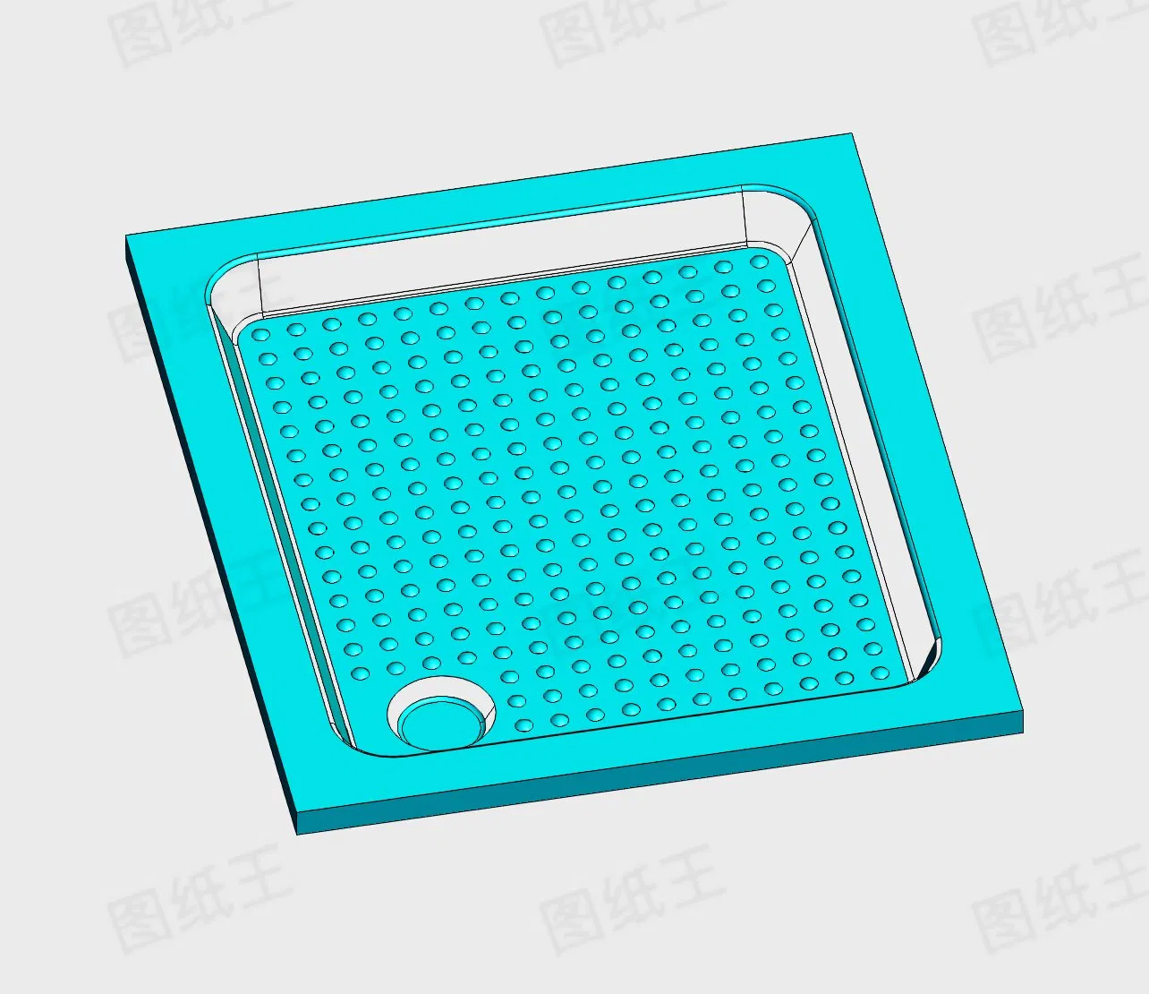 Vacuum Thermoforming RV Plastic Parts RV Shower Room Plastic Floor Plastic Bathroom Floor Drain