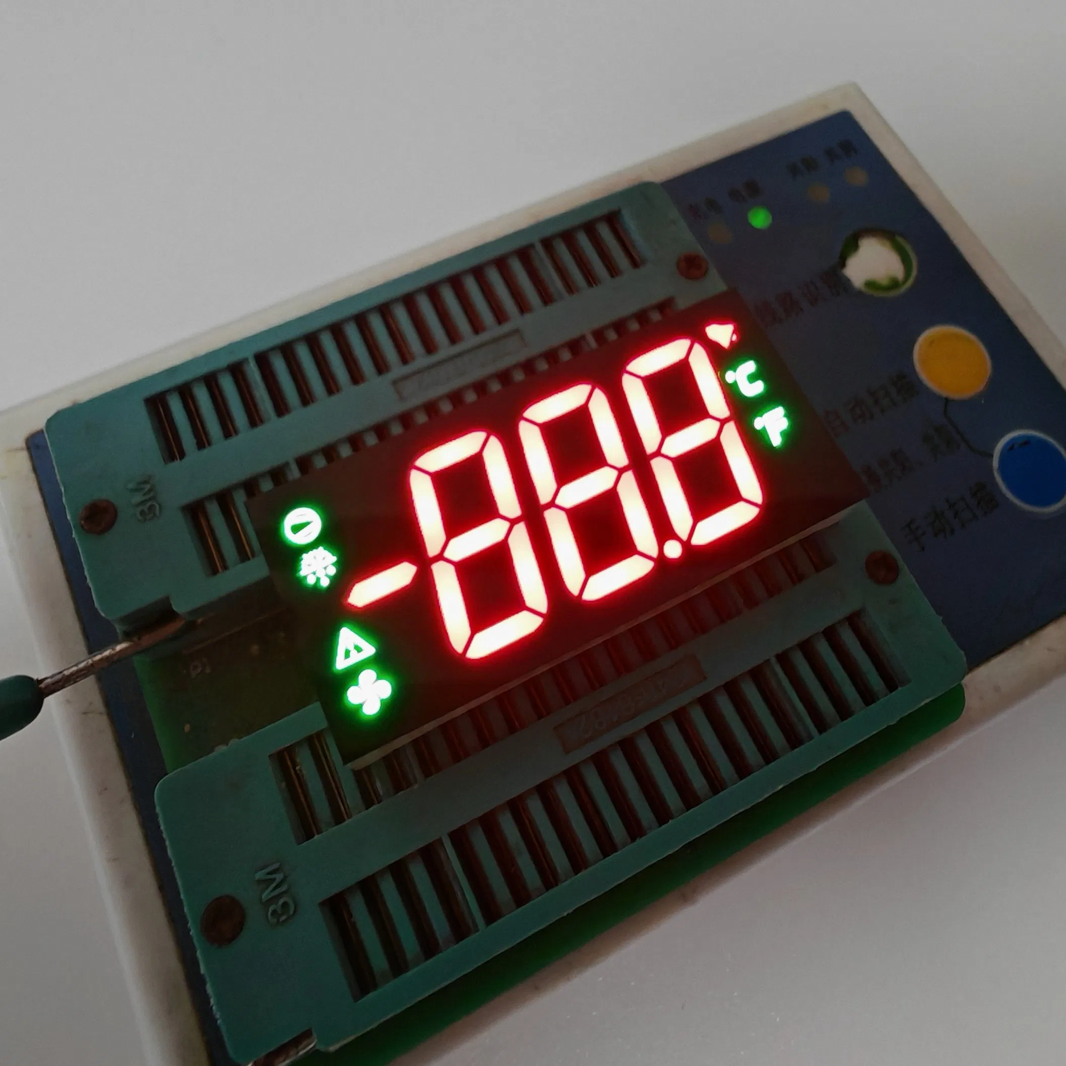 Ultra Bright Red/Pure Green Custom 7 Segment LED Display for Refrigeration Systems
