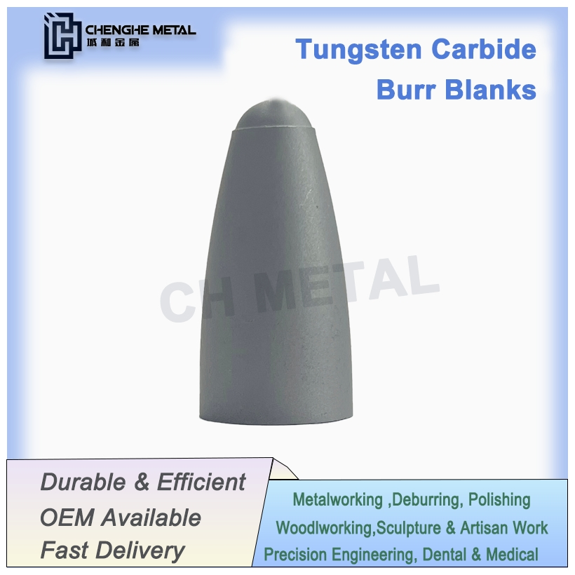 Affordable Tungsten Carbide Burr Blanks Available for Bulk OEM and ODM Orders