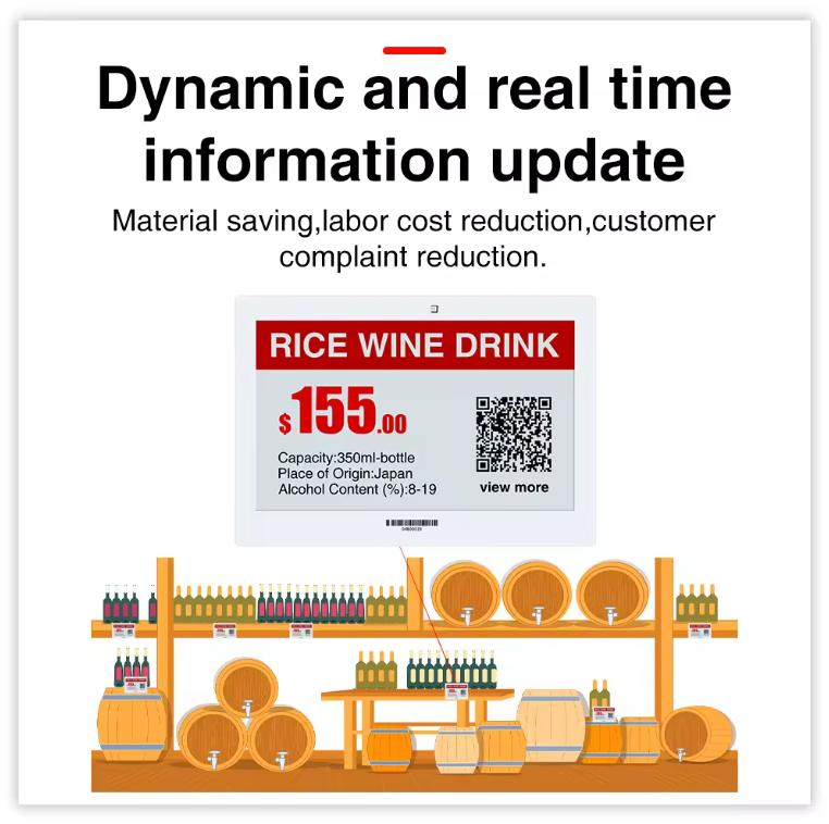 Electronic Shelf Label ESL Price Tag 7.5inch Smart Digital Price Tag Supermarket