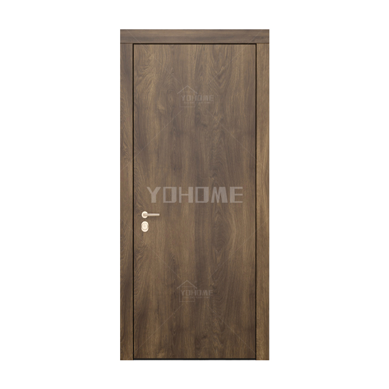 China Top Manufacturer Custom Internal Room Flush Wooden Door for Houses Interior Modern Walnut Solid Core Interior Wood Door Solid Interior Bedroom Door