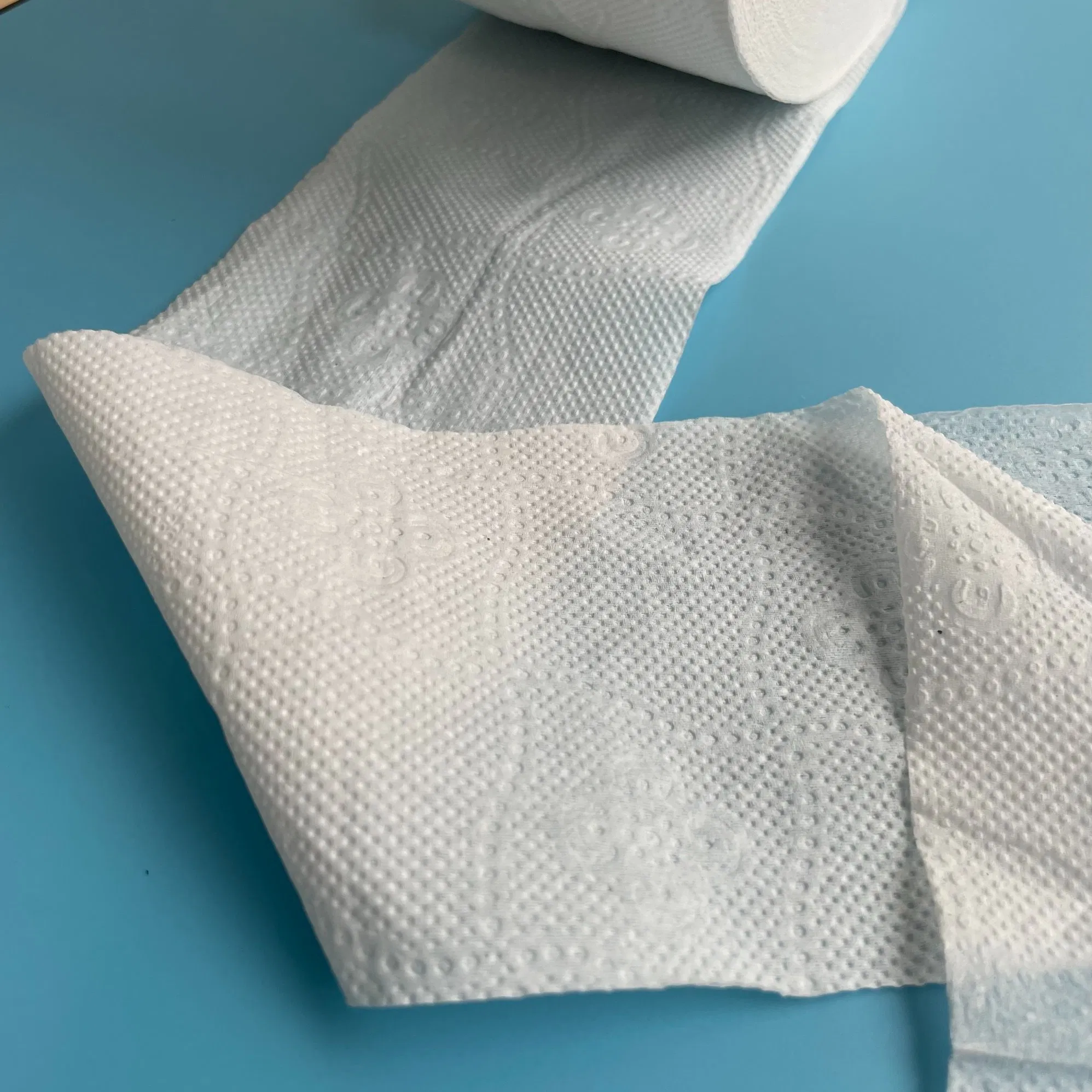 Wholesale Customized Brand Mixed Wood Pulp Embossed Biodegradable Packaging Skin-Friendly Soft Roll Tissue Toilet Paper