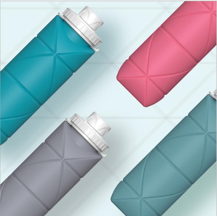 Складная силиконовая бутылка для воды, портативная