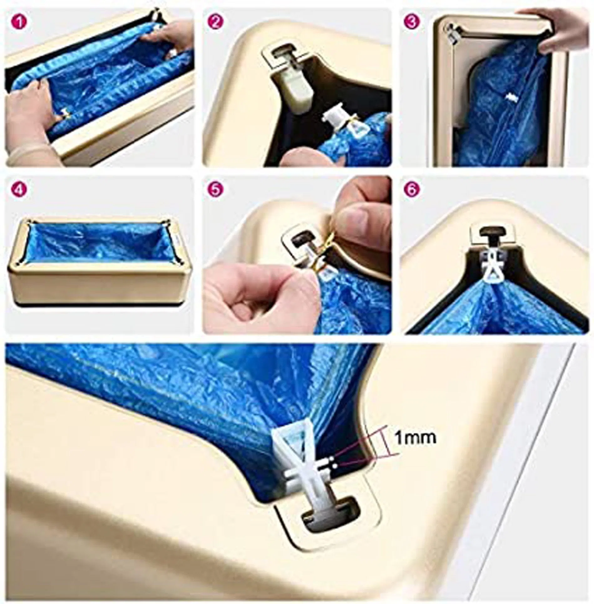 Automatic Shoe Cover Dispenser with 200PCS Disposable Plastic Boot Shoe Cover Shoe Covers Machine