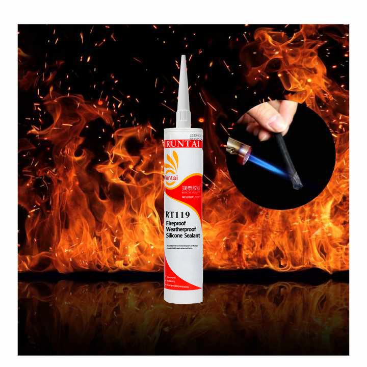 590ml Fire Retardant High Temperature Glue Fv-0 Grade Fireproof Silicone Sealant