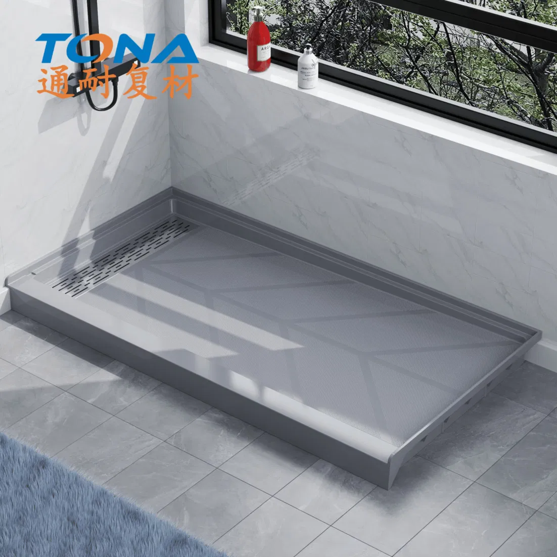 Custom Size FRP Shower Tray Made of SMC Material for Modern Bathroom Spaces