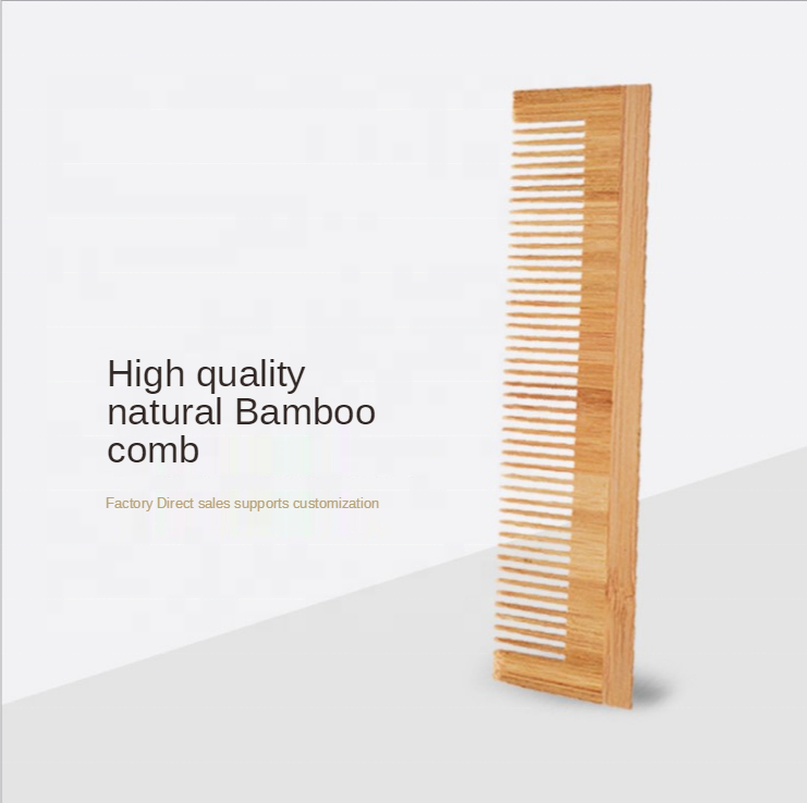Wholesale High Quality Natural Bamboo Hotel Disposable Bamboo Comb Customizable Logo