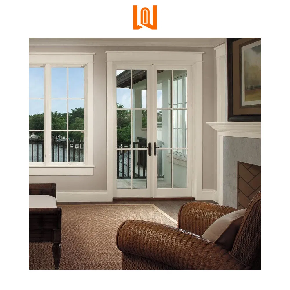 Wanjia Customized Modern Styles Home Exterior Glass UPVC Casement PVC Door