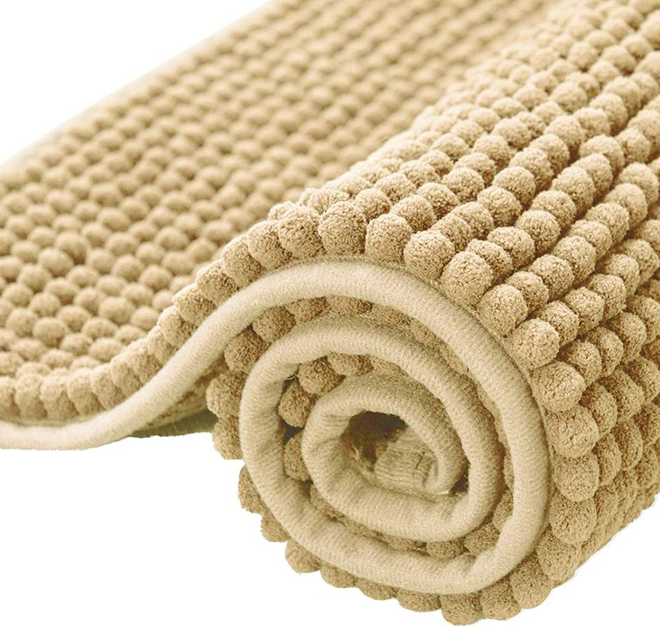 Customized Brand-New Microfiber Chenille Water Absorption Bathroom Bath Mat