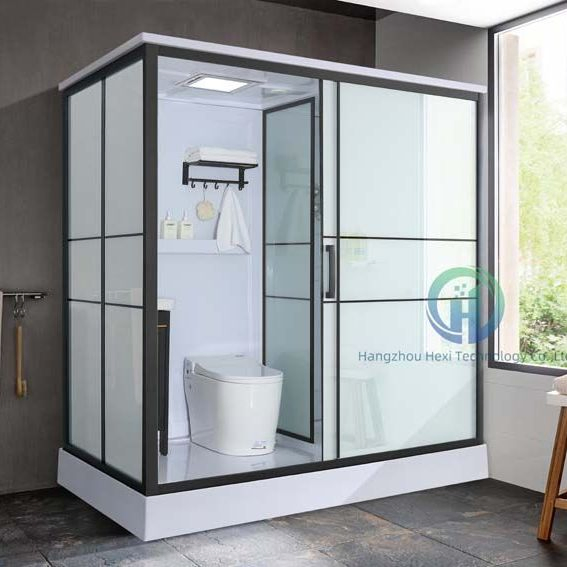 Square Tray Sleek Bathroom Solution with Prefab