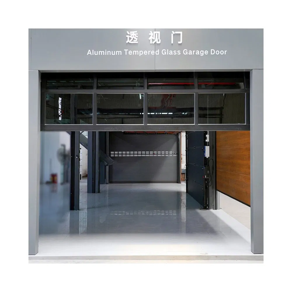 Innovative Glass Garage Doors with Remote Control for Villa Residences