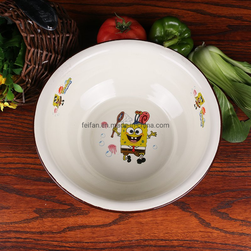 Cartoon Decor Design Enamel Wash Basin/Deep Basin