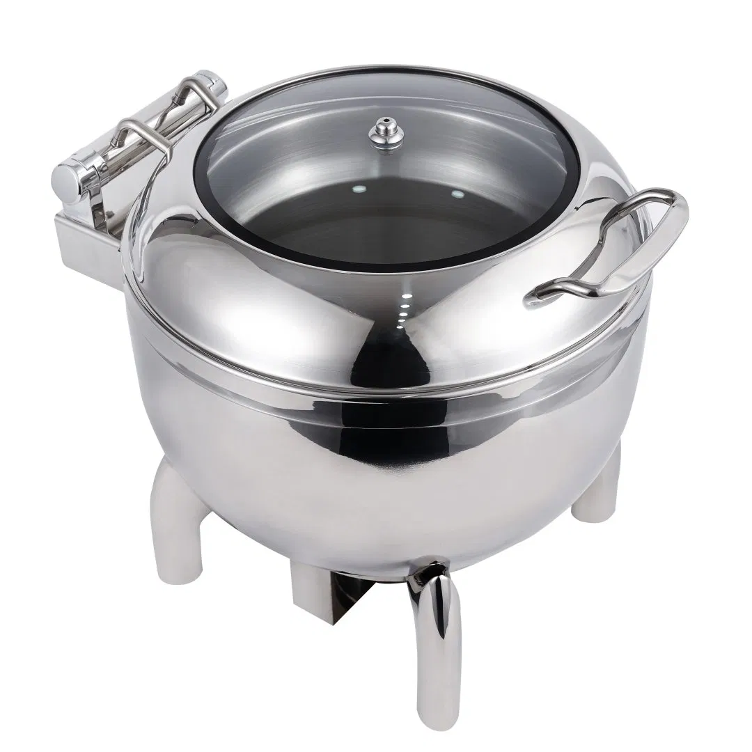 Daosheng Stainless Steel Round Hydraulic Chafing Dish with Glass Window