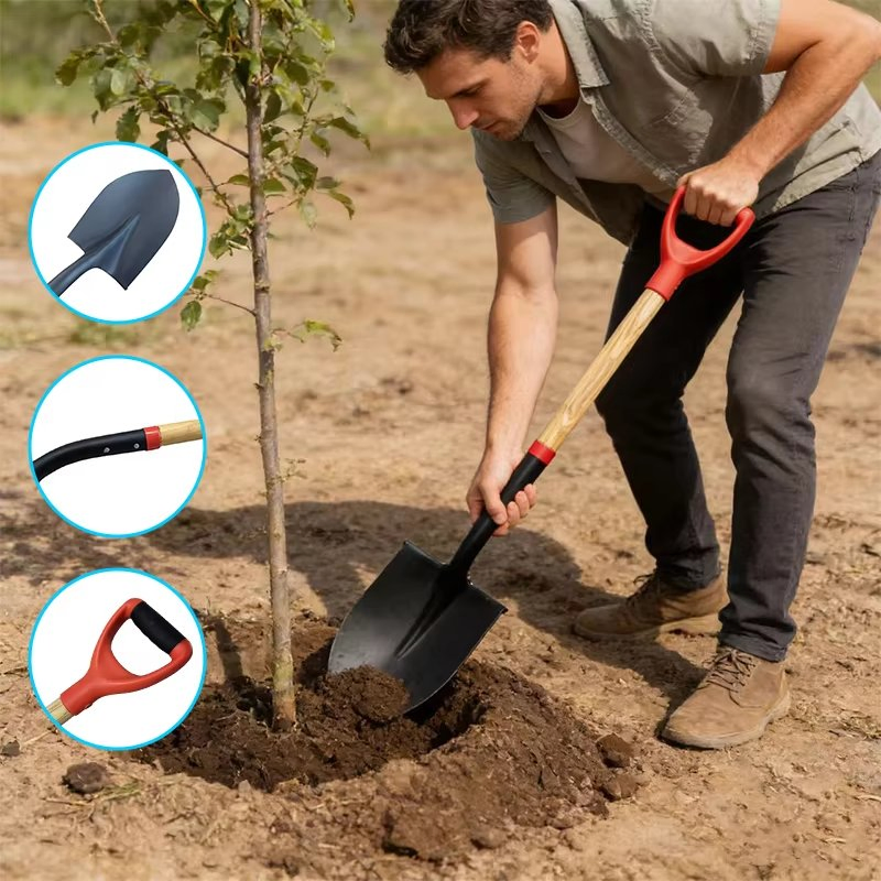 Agricultural Farm Tools D-Grip Farm Garden & Camping Use Garden Shovel