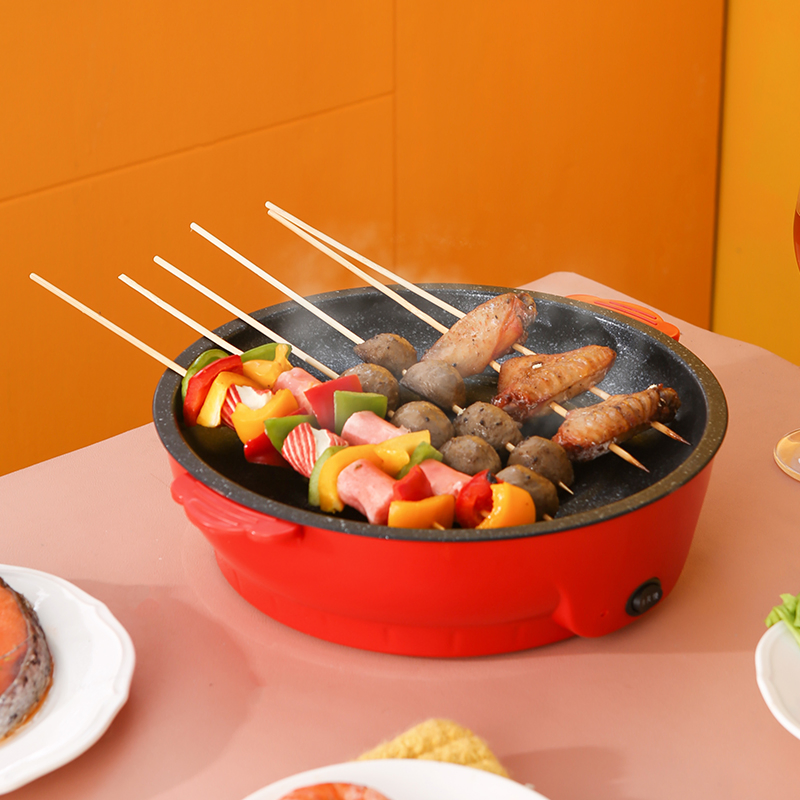 Kaiershi Non-Stick Electric Fry Pan with 2 Heat Levels & Auto Shut-off