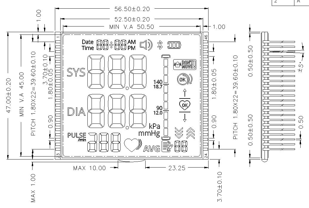 Factory Price Custom Blood Pressure Display Tn Htn Stn FSTN Va Monochrome 7 Segment LCD Screen LCD Panel LCD Display in China Display Manufactory