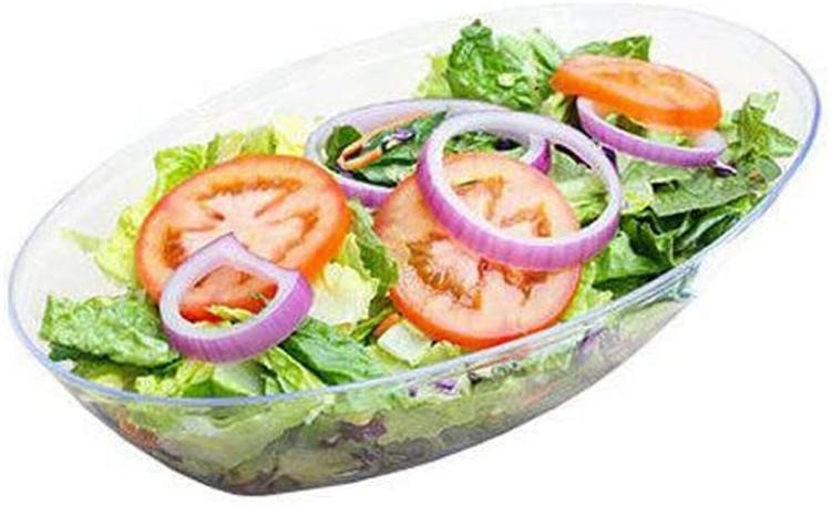 Kitchen Party Plastic Oval Serving Snack Salad Fruit Plates Bowl