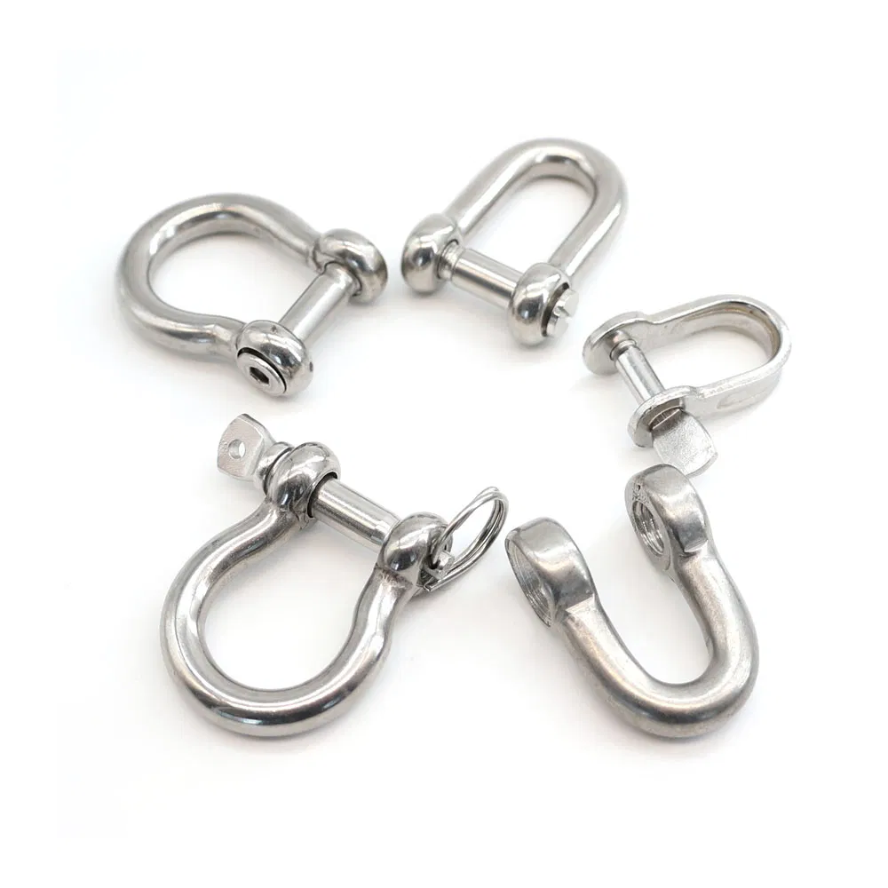 High Tensile Galvanized Steel G2130 Bolt Type Bow Shackle with Nut