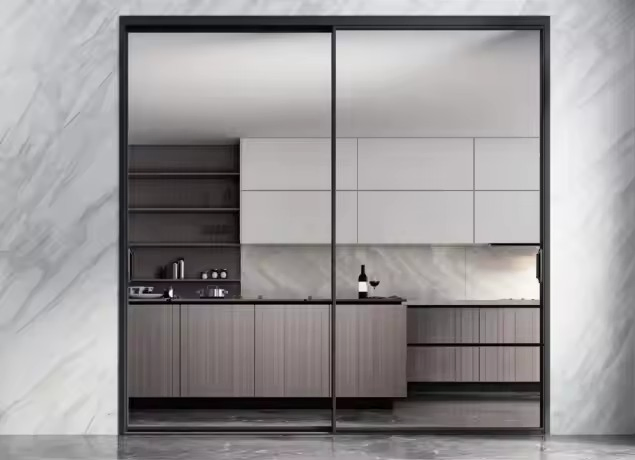 Double Glass Exterior Modern Doors Modern Design Aluminium Sliding Doors