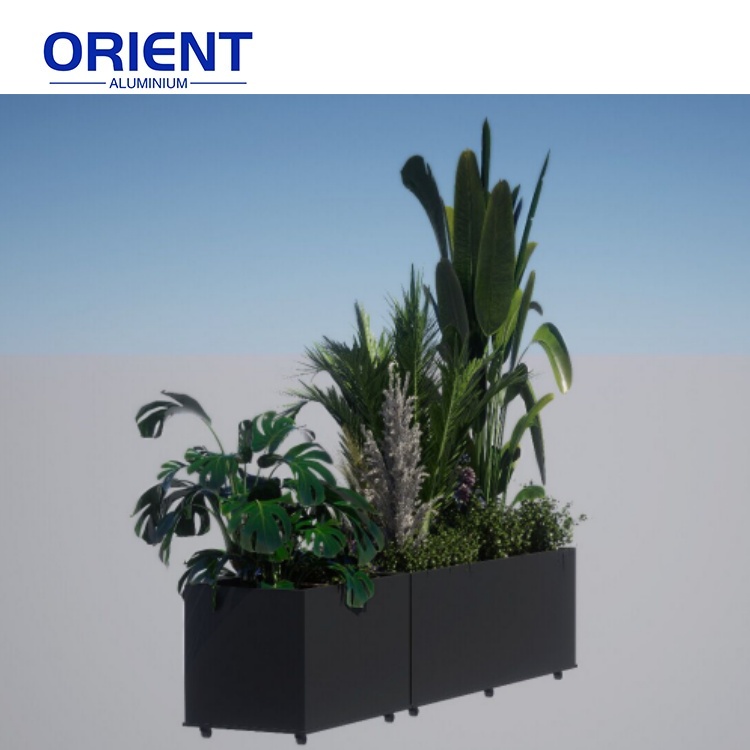 Горшки алюминиевые квадратные большие уличные
