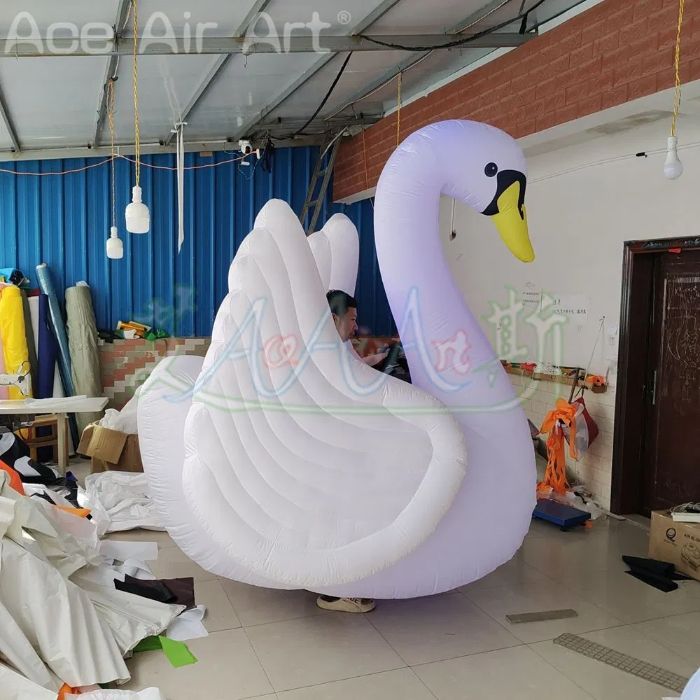 Popular Walking Inflatable Swan Costume for Parade Performance