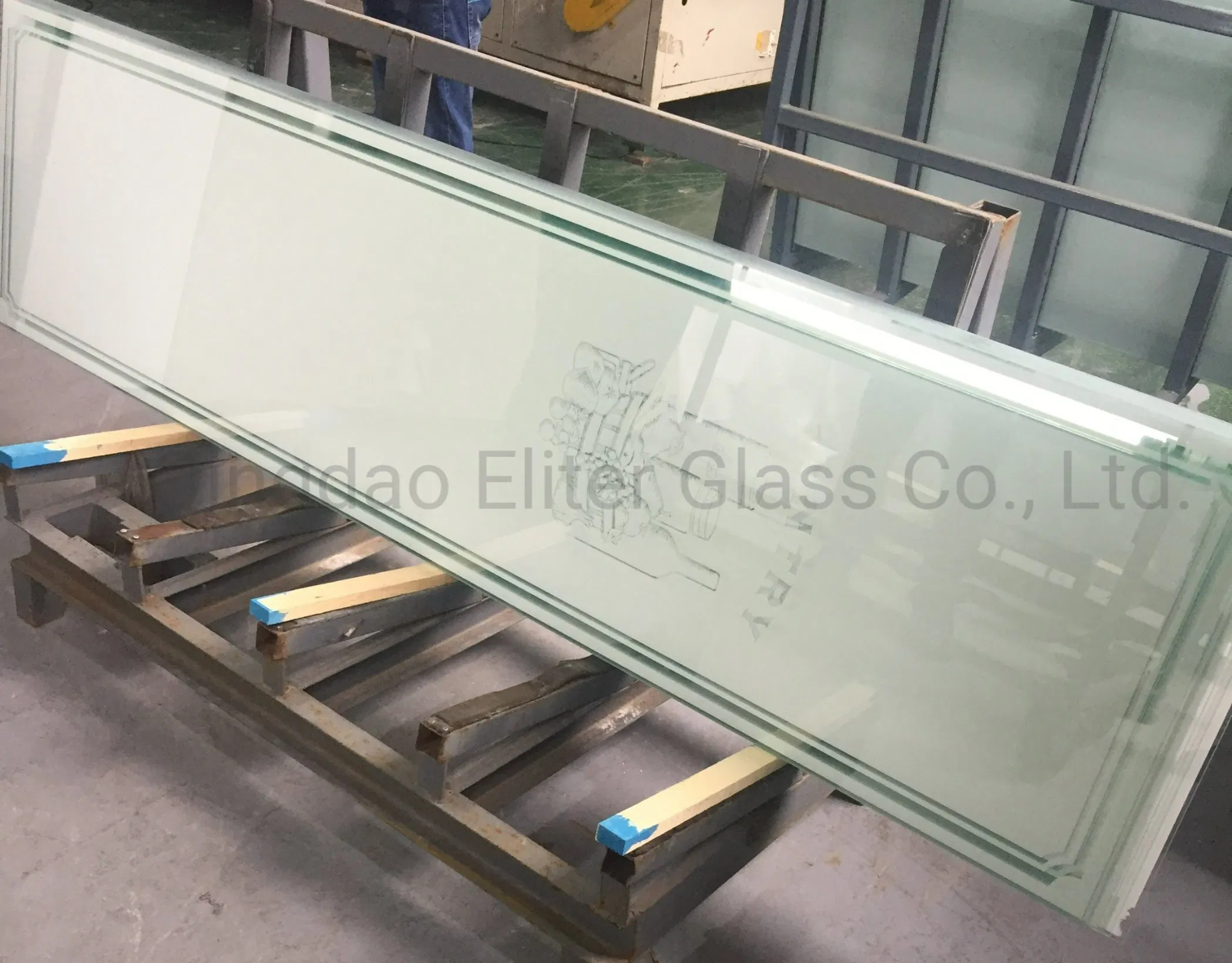 Customizable 3.2mm 4mm Frosted Printed Acid Etched Printing Obscure Pantry Kitchen Door Tempered Toughened Glass for DIY Door