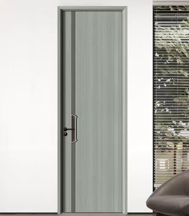 Elegant Modern Black Solid Wood Pivot Door for Villas
