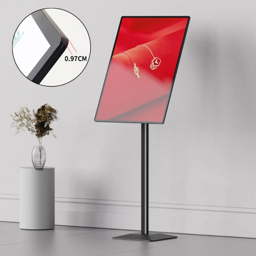 Vertical Floor-to-Ceiling Shopping Mall Advertising Poster Display Stand